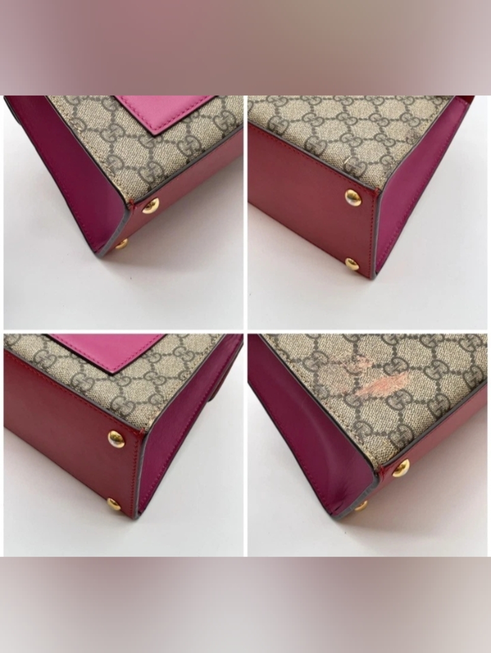 Gucci Padlock GG Supreme Monogram Top Handle 2Way Bag W/DB & Strap - Picture 7 of 15